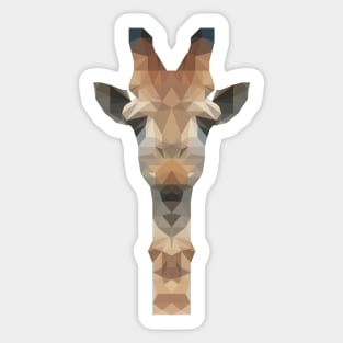 A Giraffe, low poly Sticker